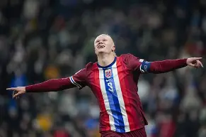 哈兰德为挪威国家队首发38次